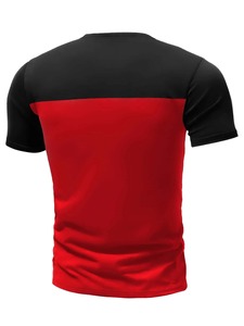 Camisetas extragrandes personalizables de algodón 100%, camisetas de bloque de color para hombre recién llegadas con el logotipo de tu marca - Product Image 2