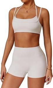 2025 Workout Seamless Gym Bodycon Rompers Sexy <b>Racerback</b> Tummy Control Padded <b>Bra</b> Comfortable Running Yoga Sweat Suit for Spring - Product Image 6