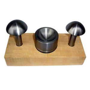 Matriz de repujado de acero con 2 punzones de acero (diámetro del cabezal del punzón 55 mm y 60 mm), herramientas de joyería - Product Image 1