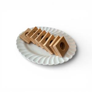 Natural Beech <b>Wood</b> <b>Napkin</b> <b>Ring</b> Set With Smooth Round Design For Classic Dining Table Decor Unique - Product Image 1