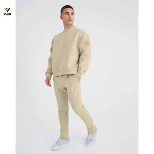 Ensemble 2 pièces d'entraînement surdimensionné automne-hiver pour hommes, pantalon de jogging, pantalon de survêtement, logo vierge personnalisable, disponible dans l'air - Product Image 3