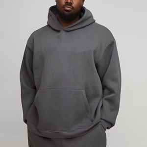 Sweat à capuche basique pour homme en coton 100% de haute qualité, 240 g/m², délavé, pour l'hiver, avec logo personnalisé imprimé, style streetwear, coupe oversize - Product Image 6
