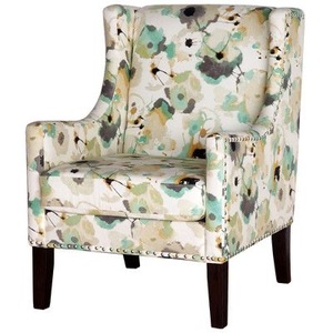 Fauteuil d'appoint en bois confortable fait à la main, fauteuil à dossier haut, canapé d'angle réglable, qualité supérieure, salon, hôtels, style transitionnel - Product Image 1