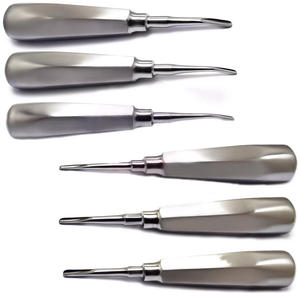 Juego de 6 elevadores de luxación dental Extracción quirúrgica de vástago curvo recto CE - Product Image 1