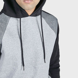 High Street Fashion Custom Pullover Style Sudadera con capucha para hombre 100% algodón Ropa deportiva Impreso personalizado Patrón sólido Sudadera con capucha - Product Image 5