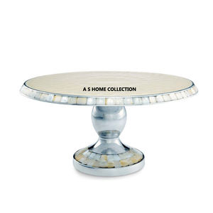 Aluminum Nickel Plated High Quality Round <b>Cake</b> <b>Stand</b> with Stem Premium Quality Hot <b>Sale</b> Shiny Polish Modern <b>Cake</b> <b>Stand</b> - Product Image 5