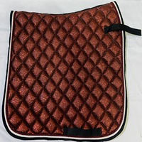 Ensemble de tapis de selle western brillant à paillettes, couleur et logo personnalisés, doublure en polycoton pour le dressage, le saut d'obstacles et l'équitation