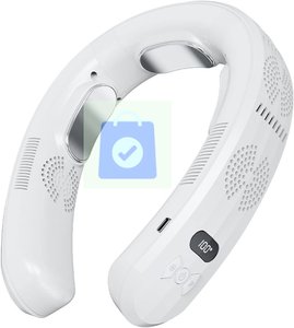 New Wearable Foldable Bladeless <b>USB</b> Portable Hanging Neck Fan Light <b>Heating</b> Cooling for Household Outdoor Car Use OEM Brand - Product Image 1