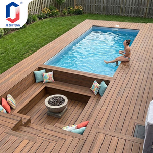 Modern Acrylic One Piece Pool with Fire Pit Outdoor Living Complete Equipment Backyard Swimming Pool - Product Image 2