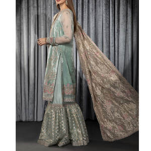 ชุดเดรส kurta ของผู้หญิงเสื้อเชิ๊ตสตรีดีไซน์ใหม่ประดับด้วยกระดุมปักเลื่อมสำหรับวัฒนธรรมอินเดียปากีสถาน2023 - Product Image 4