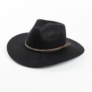 Sombrero de Vaquero Unisex de Lana con Ala Ancha, Estilo Casual para Adultos, 56-58CM, Apto para las Cuatro Estaciones, Transpirable, Resistente al Viento, Opciones en Negro y Marrón, Playa 2026 - Product Image 3