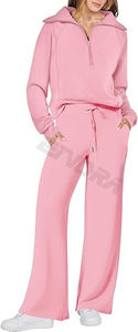 Chándal de Otoño de 2 piezas para mujer: conjunto de sudadera y pantalones de chándal de gran tamaño personalizados - Product Image 2