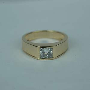 Anillo de diamante creado en laboratorio Premium 1 quilate EF Color VS1 claridad corte princesa oro rosa oro plata IGI SGL joyería certificada - Product Image 2