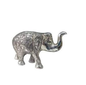 Décor à la maison conception d'éléphant faite par l'aluminium avec la statue en métal polonaise argentée Showpiece Figurine décorative maison - Product Image 2