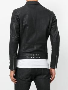 Chaqueta de Cuero Vintage para Hombre con Capucha, Cuello Alto y Logotipo Frontal, Diseño Ajustado Extraíble, Disponible en Varios Colores - Product Image 4