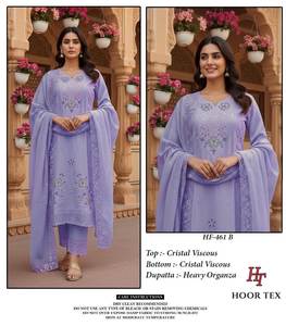 Traje Salwar de Estilo Moderno con Cristales Viscosos y Bordados, Calidad de Exportación India, Suministro de Fábrica al Por Mayor a la Tarifa Más Baja - Product Image 5