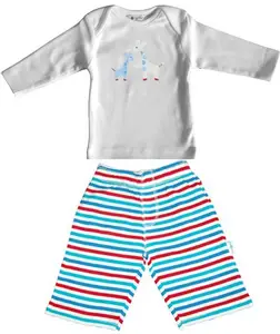 Haute qualité vêtements en gros Offre Spéciale dessin animé imprimé bébé enfants doux coton tissu à manches longues T-shirts pantalon pour garçons filles - Product Image 1