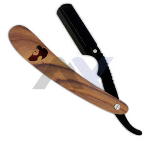 Afeitadora de peluquero de borde recto de acero inoxidable clásica, afeitado de salón de precisión ergonómico duradero para afeitado de hombres - Product Image 1