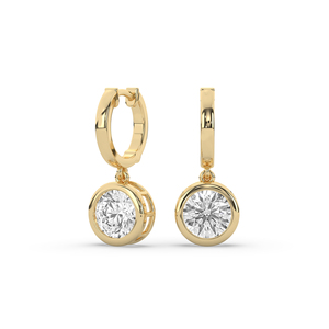 ต่างหูเพชรแล็บคัท 2.70 กะรัต ขายส่ง ทอง 14KT/10KT สำหรับผู้หญิง รับรองโดย IGI ดีไซน์โดดเด่น น้ำหนักเบา เครื่องประดับคุณภาพสูง Luxeshine - Product Image 2