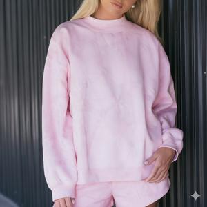 Sudadera de Cuello Alto Personalizada de Alta Calidad, de Felpa de Algodón Blanco de 380 Gramos, Informal, de Invierno, con Letras Bordadas, para Mujer - Product Image 1