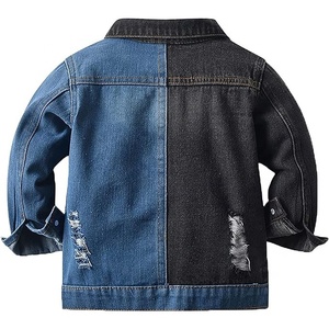 Veste en jean de couleur noire et bleue pour enfants, bébés filles, vêtements d'extérieur, manteaux en jean, veste en jean pour enfants - Product Image 2