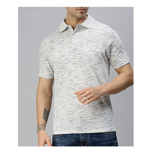 Tela de Poliéster y Algodón de Alta Calidad para Camisas de Hombre, Manga Corta, Logotipo Personalizado, Impresión Digital Sólida, Estilo Tejido - Product Image 2