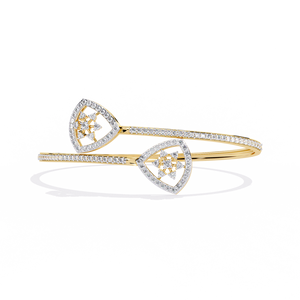 Fabulous 18K <b>Gold</b> Lab Grown Diamond Bracelet & <b>Bangle</b> Luxurious Jewelry - Product Image 2