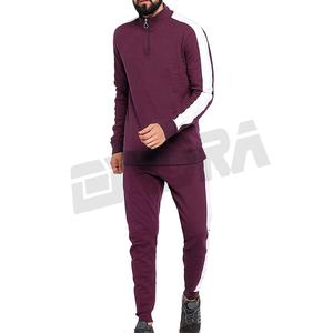 ชุดวอร์มสีแดงเข้มสำหรับผู้ชายชุดออกกำลังกายสีทึบชุดออกกำลังกายชุดออกกำลังกายชุดออกกำลังกายสไตล์สตรีทสวมใส่ประจำวันแฟชั่นดูดี - Product Image 4