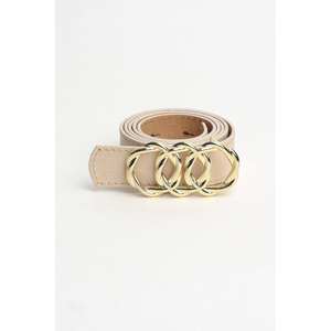 Cinturón de aleación con hebilla de anillo integrada para mujer - Product Image 1