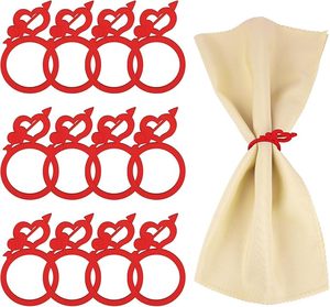 Servilleteros de madera con corazón rojo con clásico para comedor, fiesta de boda y hebillas de aniversario, Día de San Valentín, impresiona a tus invitados - Product Image 2