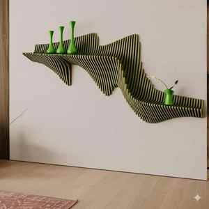 Decoración de Pared de Madera 3D Paramétrica de Estilo Art Deco, Hecha a Mano, con Tema de Cumpleaños, al Mejor Precio - Product Image 1