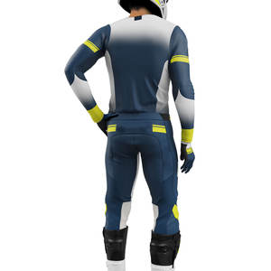 Personalizado transpirable a prueba de viento % poliéster Motocross motocicleta Auto Racing Jersey uniforme moto traje Transferencia de Calor impreso - Product Image 4