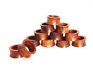 Handmade Eco-Friendly Customizable Luxury Wood <b>Napkin</b> Rings From India for Weddings <b>Parties</b> Home Use - Product Image 2