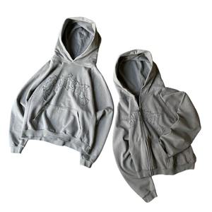 Custom Boxy Fit Heavyweight Mens Hoodie 100 algodón Drop Shoulder Oversized High Quality Blank Cropped Hoodie - Product Image 1