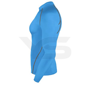 Camisas de compresión de manga larga para jóvenes de color sólido Camisas de compresión de gimnasio personalizadas lisas - Product Image 3