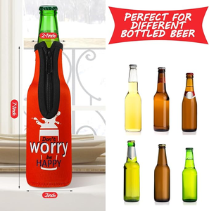 Porte-canettes en néoprène personnalisé avec logo, support de boisson promotionnel, cadeau de fête pour le camping, la plage et les barbecues - Product Image 2