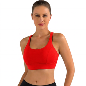 Soutien-gorge une pièce de sport pour femme grande taille ROLEIN à séchage rapide, doux, haute résistance, avec dentelle, en Spandex/Nylon, maintien moyen, maille - Product Image 2