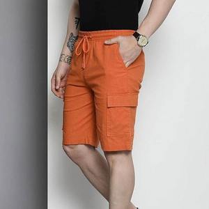 New Design 2024 Comfort Elastic Waistband High Street Solid Breathable <b>Cargo</b> <b>Work</b> Shorts Men's Sports Workout - Product Image 3