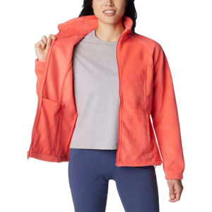 Veste polaire décontractée pour femmes avec logo personnalisé veste extérieure respirante à fermeture éclair complète pour l'automne hiver doublure coupe-vent en viscose à rayures - Product Image 2