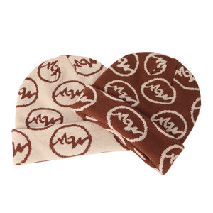 Wholesale Custom Logo Print Winter Warm <b>Beanie</b> Hat <b>Satin</b> <b>Lined</b> Knit <b>Beanies</b> with Image Style - Product Image 3