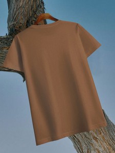 Femme XL Taille Été Casual pour Polo T-Shirt Tissu Éponge Lourd avec Décoration Plume Personnalisable - Product Image 2