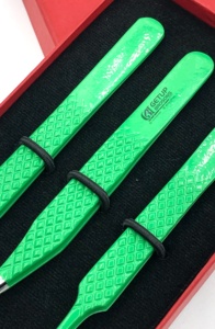 Pinzas para Pestañas de Acero Inoxidable de Doble Curvatura, Recubrimiento en Polvo Antimagnético y Antiestático, Duraderas y de Alta Calidad - Product Image 6