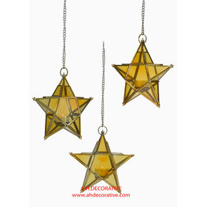 Linterna de vela de diseño hexagonal antiguo rústico de Metal para decoración de boda y fiesta portavelas hecho a mano para la venta - Product Image 2