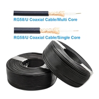RG-58/U Single/Multi Core 2 Jenis RG58/U 50-3 Kabel Koaksial RF 50 Ohm Tembaga Telanjang Kualitas Tinggi Kehilangan Rendah 1M-1000M