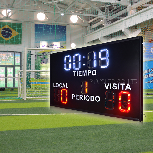 Marcador digital de led, placa de índice digital com pontuação digital de basquete e futebol