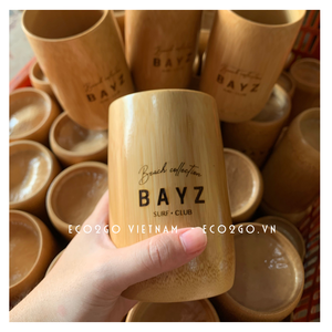 แก้วไม้ไผ่ธรรมชาติขายส่ง เป็นมิตรกับสิ่งแวดล้อม ใช้ซ้ำได้ แก้วน้ำทำมือ รับทำโลโก้ ผู้ผลิตแก้วไม้ไผ่จากเวียดนาม - Product Image 3