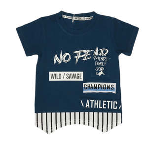 T-shirt à manches courtes pour garçons - Bleu acier - Product Image 1