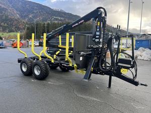 Remorque forestière de 8 tonnes avec grue hydraulique - Product Image 2