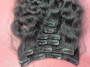 Cheveux humains vierges indiens Remy à double trame naturelle, clipsables, HD, donneur unique, cuticules alignées, bruts, lisses, ondulés, bouclés, 100g - Product Image 6