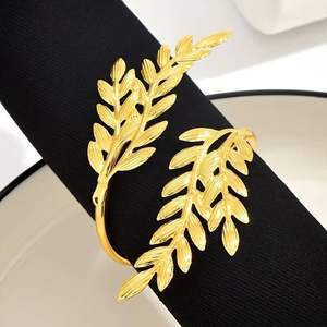 Servilleteros de metal altamente duraderos con detalles clásicos ornamentados para fiestas, bodas y mesas formales para cenas - Product Image 5